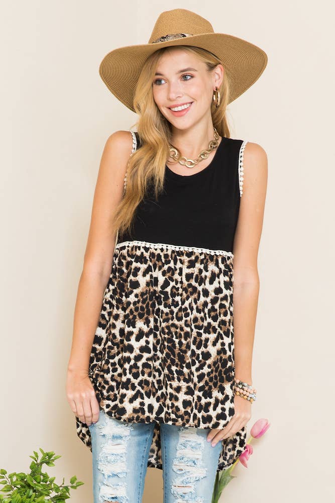 Sizzlin' Leopard Tank Top Plus Size