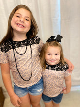 Load image into Gallery viewer, Lacy Leopard Kid Top
