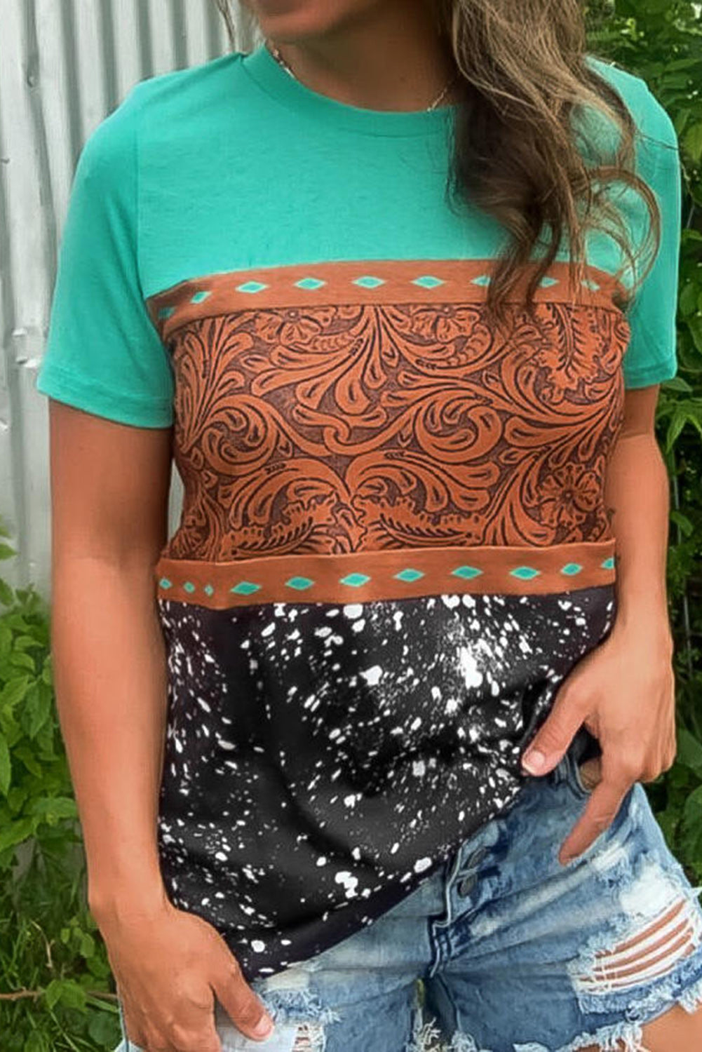 Rustic Buckstitch Top