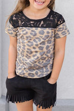 Load image into Gallery viewer, Lacy Leopard Kid Top
