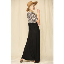 Load image into Gallery viewer, Black &amp; Leopard Maxi Dress
